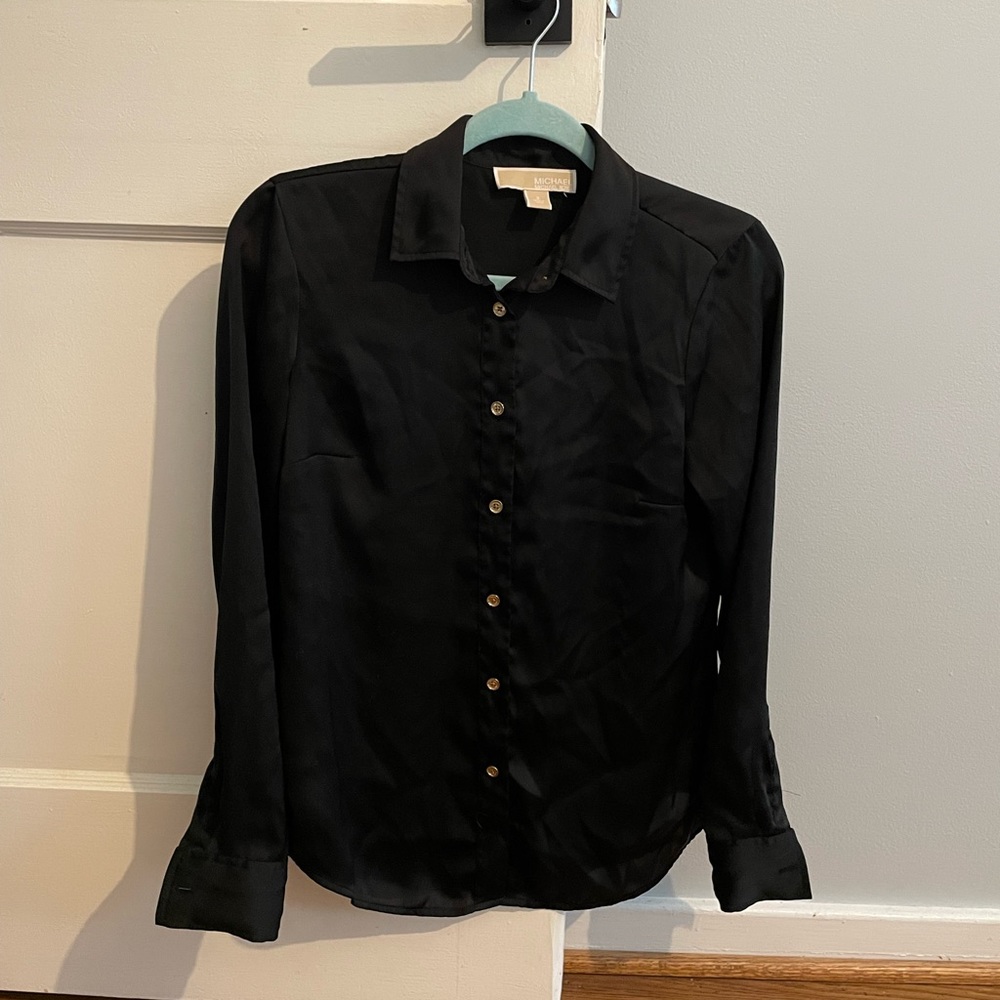 Michael Koran Satin Blouse